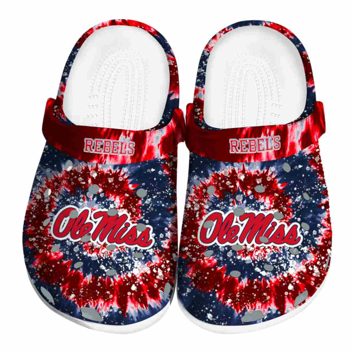 Ole Miss Rebels NCAA Sport Crocs Crocband Clogs Shoes Comfortable For Men Women and Kids
