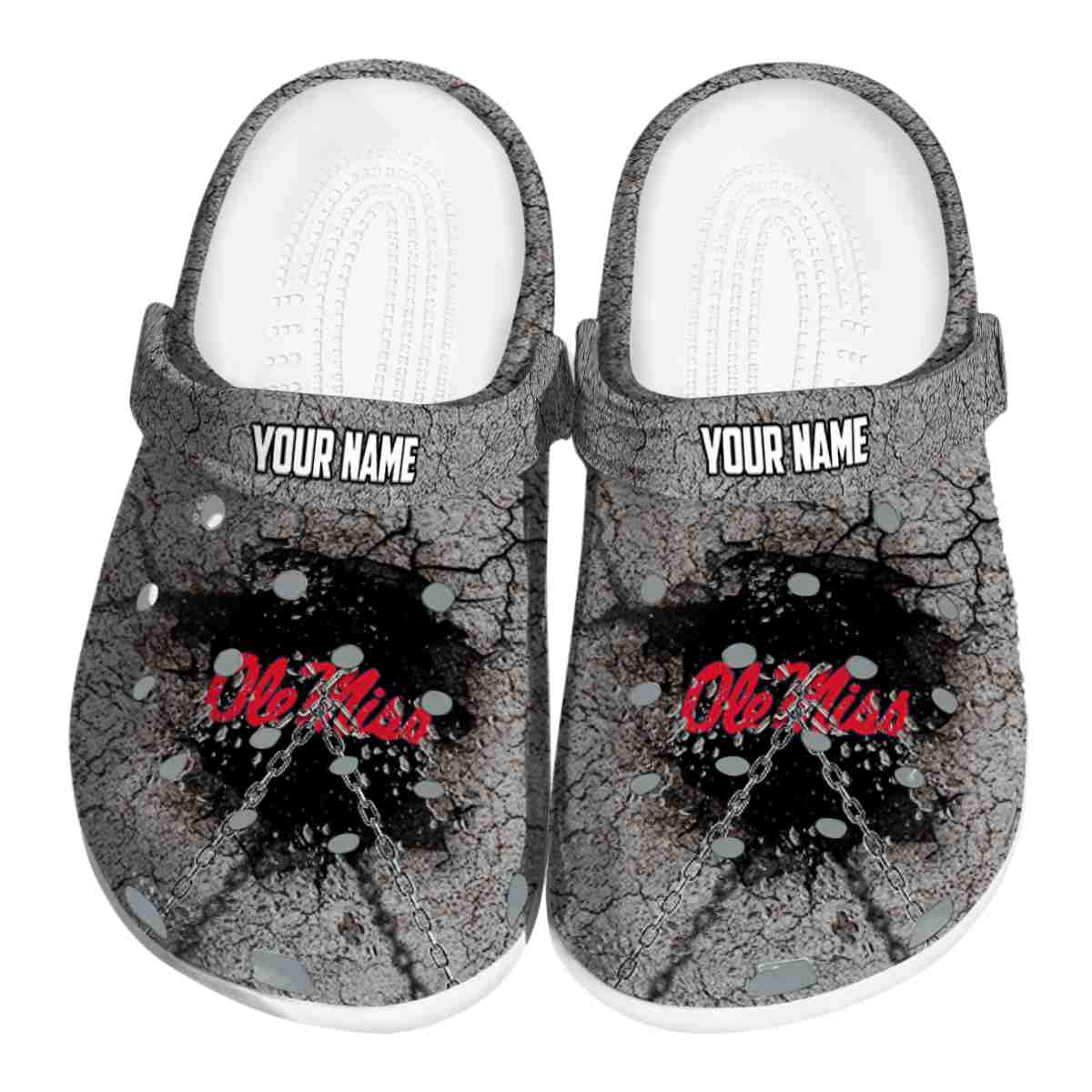 Ole Miss Rebels NCAA Sport Crocs Crocband Clogs Shoes Comfortable For Men Women and Kids