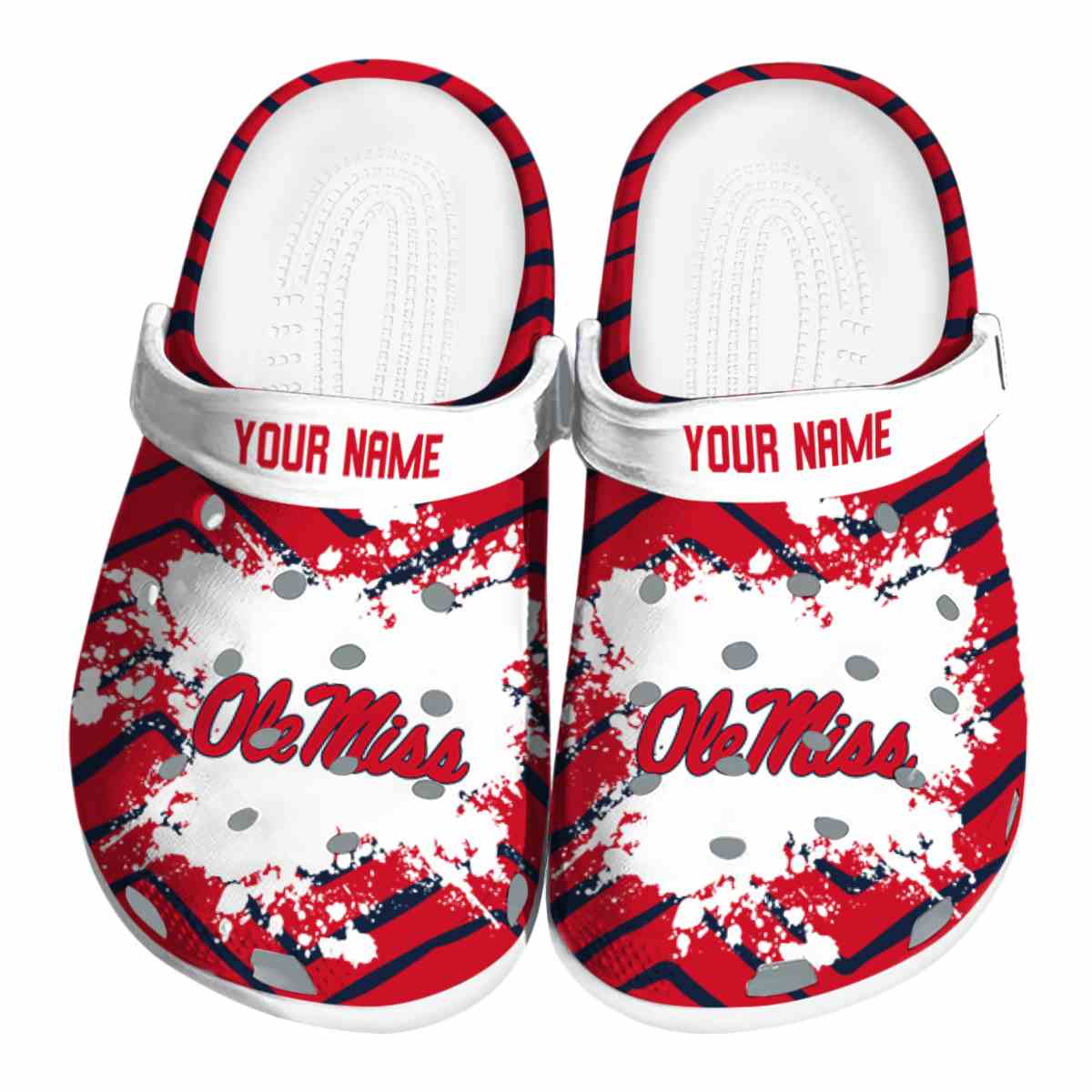 Ole Miss Rebels NCAA Sport Crocs Crocband Clogs Shoes Comfortable For Men Women and Kids