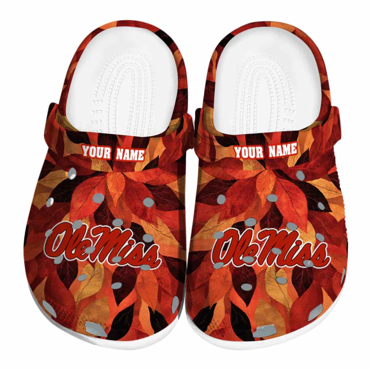Ole Miss Rebels NCAA Sport Crocs Crocband Clogs Shoes Comfortable For Men Women and Kids