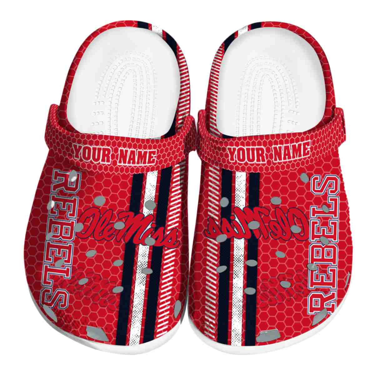 Ole Miss Rebels NCAA Sport Crocs Crocband Clogs Shoes Comfortable For Men Women and Kids