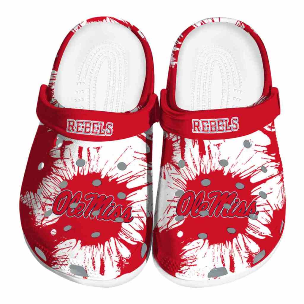 Ole Miss Rebels Splatter Graphics ClogTVC1801715
