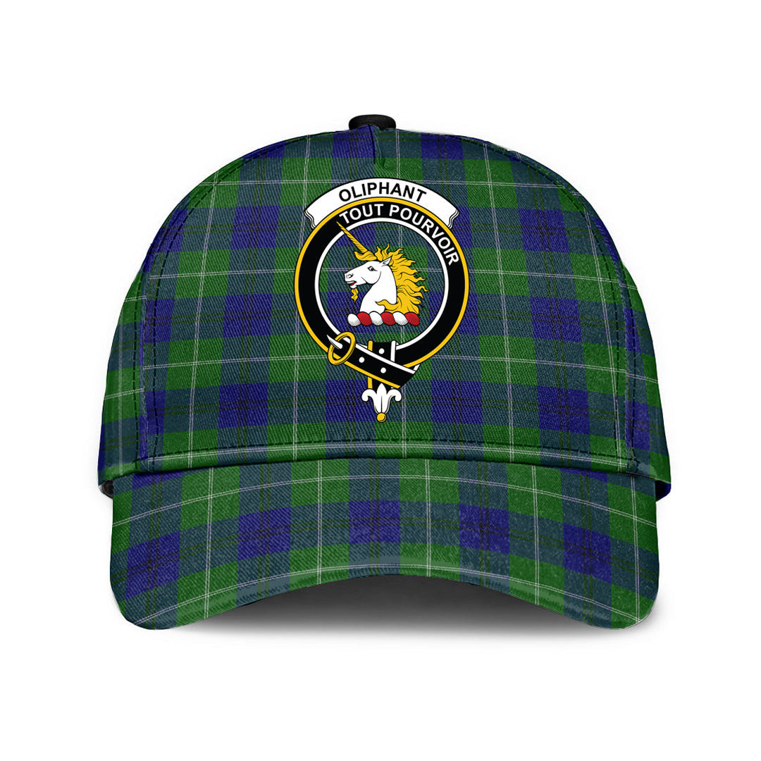 Oliphant Modern Tartan Baseball Cap, Tartan Plaid Cap with Family Crest K23 Trucker Hats Custom Hats Gifts For Men & Women