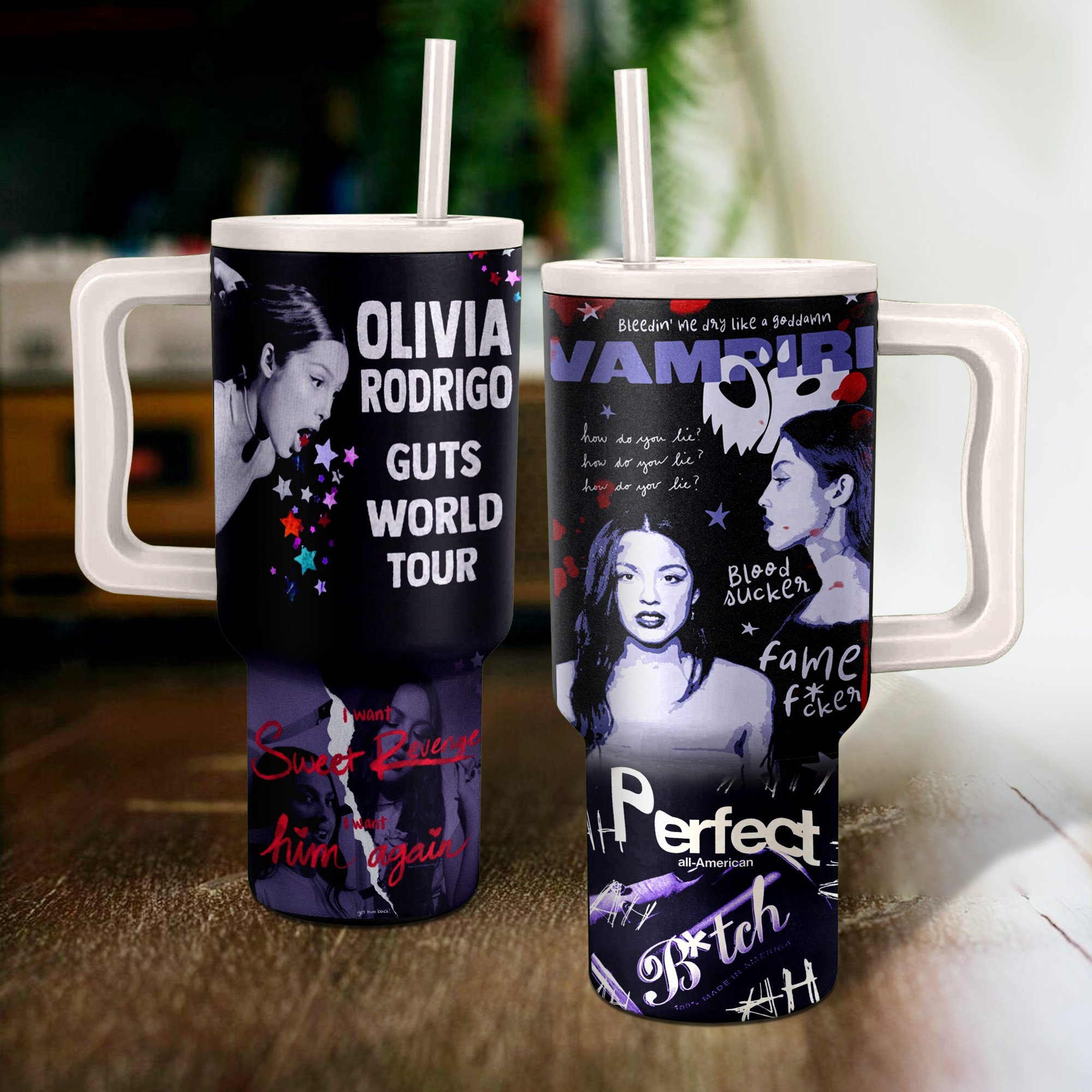 Olivia Rodrigo Guts World Tour Music Custom Stanley Cup 40 oz 30 oz Tumbler With HandleTVC2301150