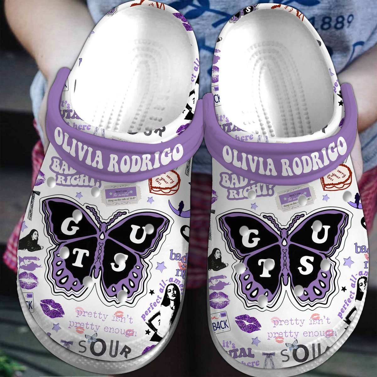 Olivia Rodrigo Music Crocs Crocband Clogs Shoes Comfortable For Men Women and Kids