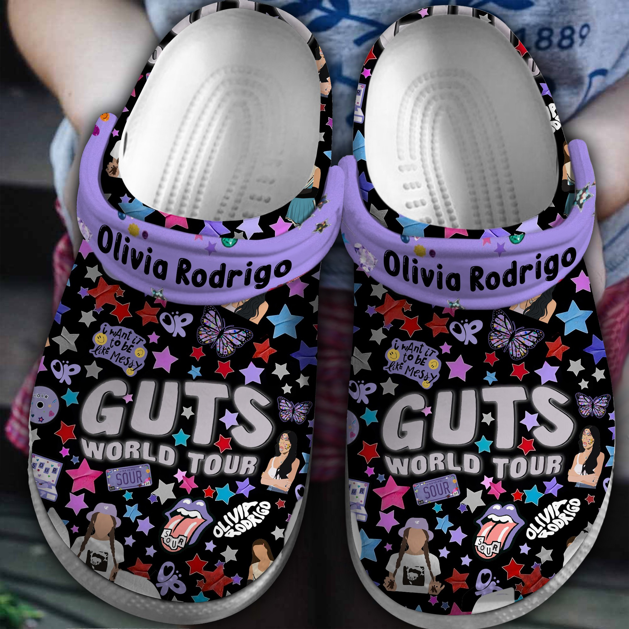 Olivia Rodrigo Music Crocs Crocband Clogs Shoes Comfortable For Men Women and Kids