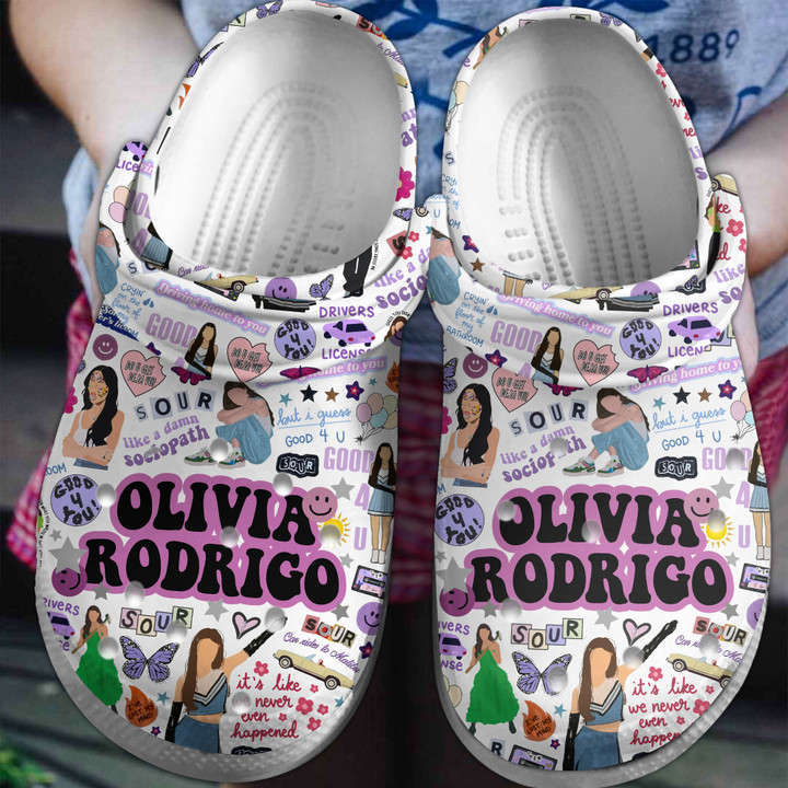 Olivia Rodrigo Music Crocs Crocband Clogs Shoes Comfortable For Men Women and Kids