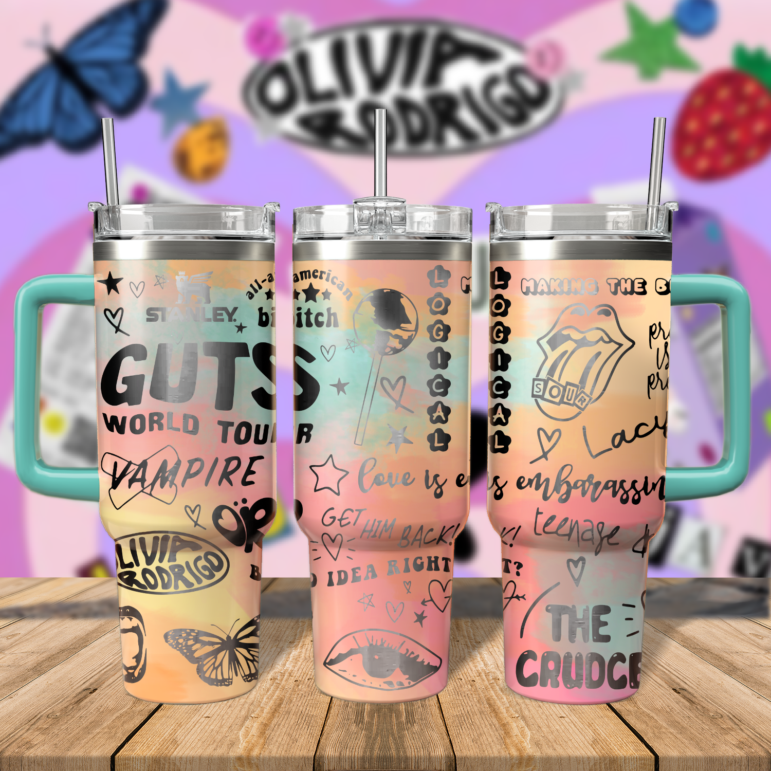 Olivia Rodrigo Music Custom Stanley Cup 40 oz 30 oz Tumbler With HandleTVC2301803