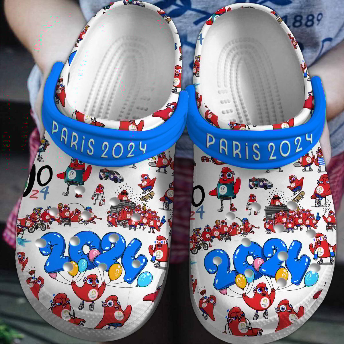 Olympic Paris 2024 Sport Crocs Crocband Clogs Shoes Comfortable For Men Women and Kids