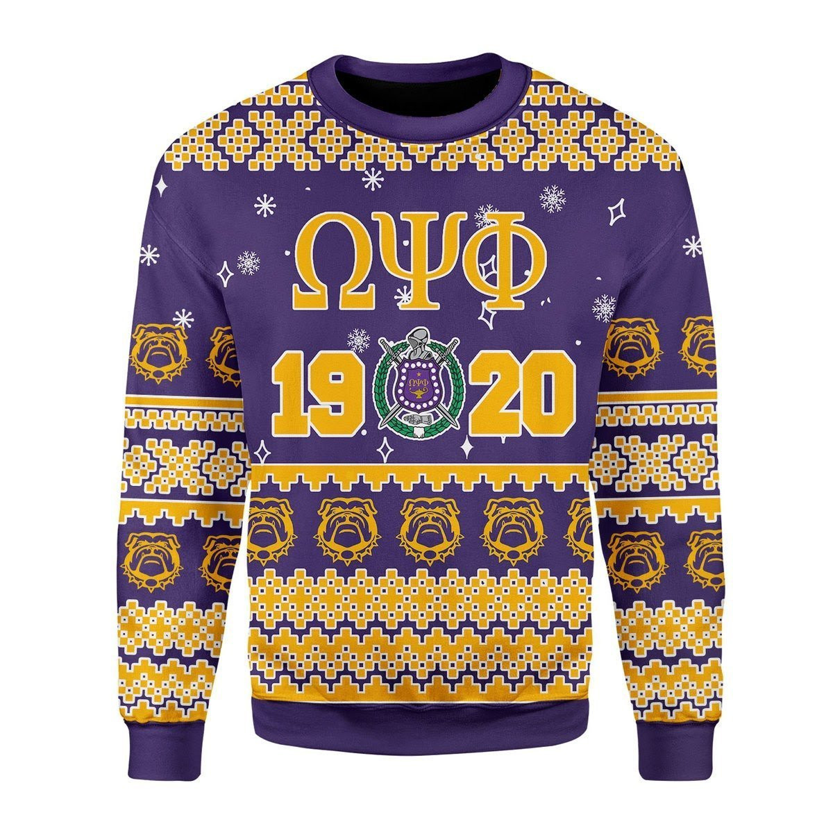 Omega Psi Phi Ugly Christmas Sweater Adult 3D Funny Matching for family