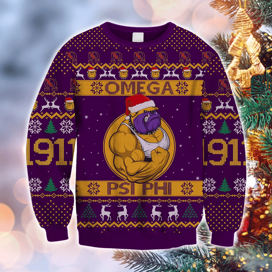 Omega Ugly Christmas Sweater Adult 3D Funny Matching for family