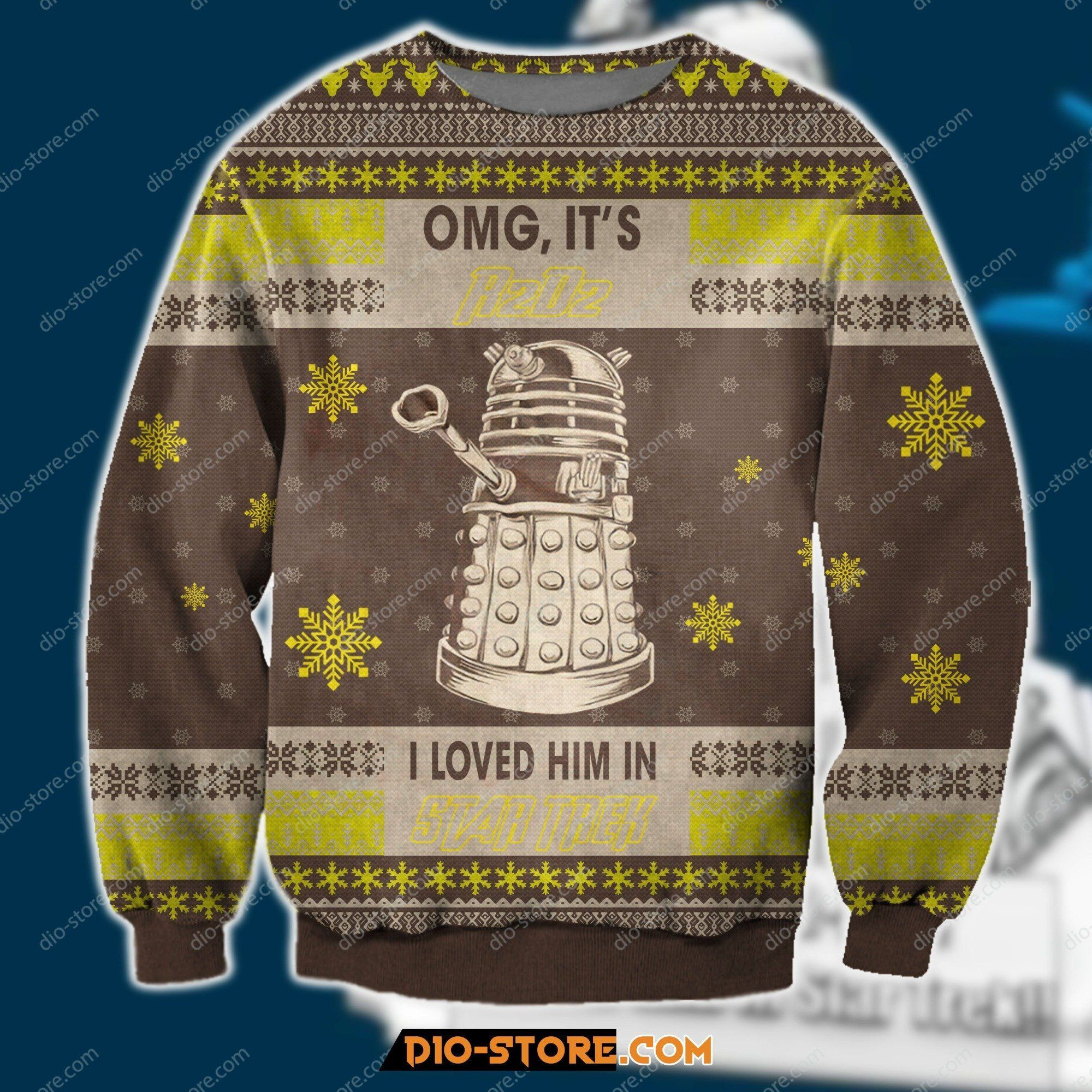 Omg Its R2 Ugly Christmas Sweater Adult 3D Funny Matching for family