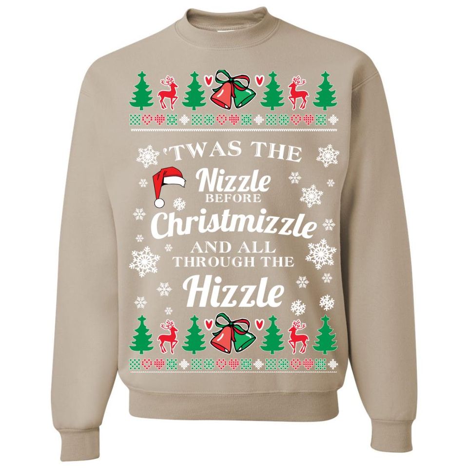 OnCoast 'Twas The Nizzle Before Christmizzle and All Through | Ugly Christmas Sweater - Image 5