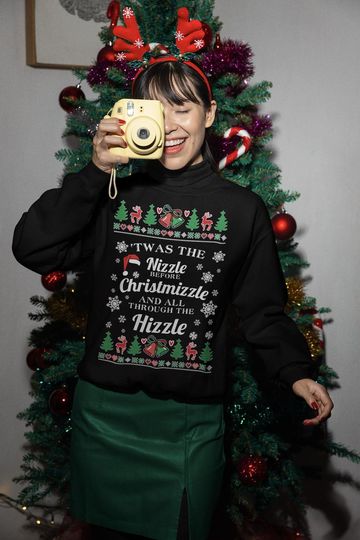 OnCoast 'Twas The Nizzle Before Christmizzle and All Through | Ugly Christmas Sweater - Image 15