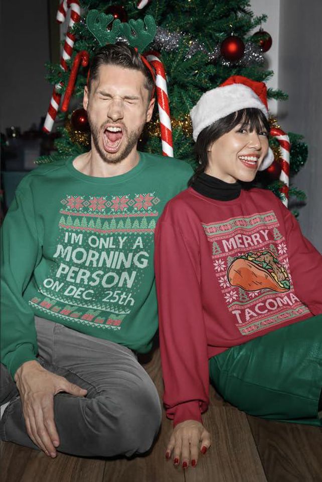 OnCoast 'Twas The Nizzle Before Christmizzle and All Through | Ugly Christmas Sweater - Image 7