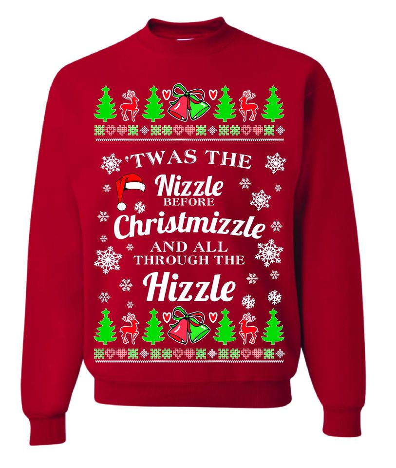 OnCoast 'Twas The Nizzle Before Christmizzle and All Through | Ugly Christmas Sweater - Image 4