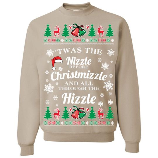 OnCoast 'Twas The Nizzle Before Christmizzle and All Through | Ugly Christmas Sweater - Image 14