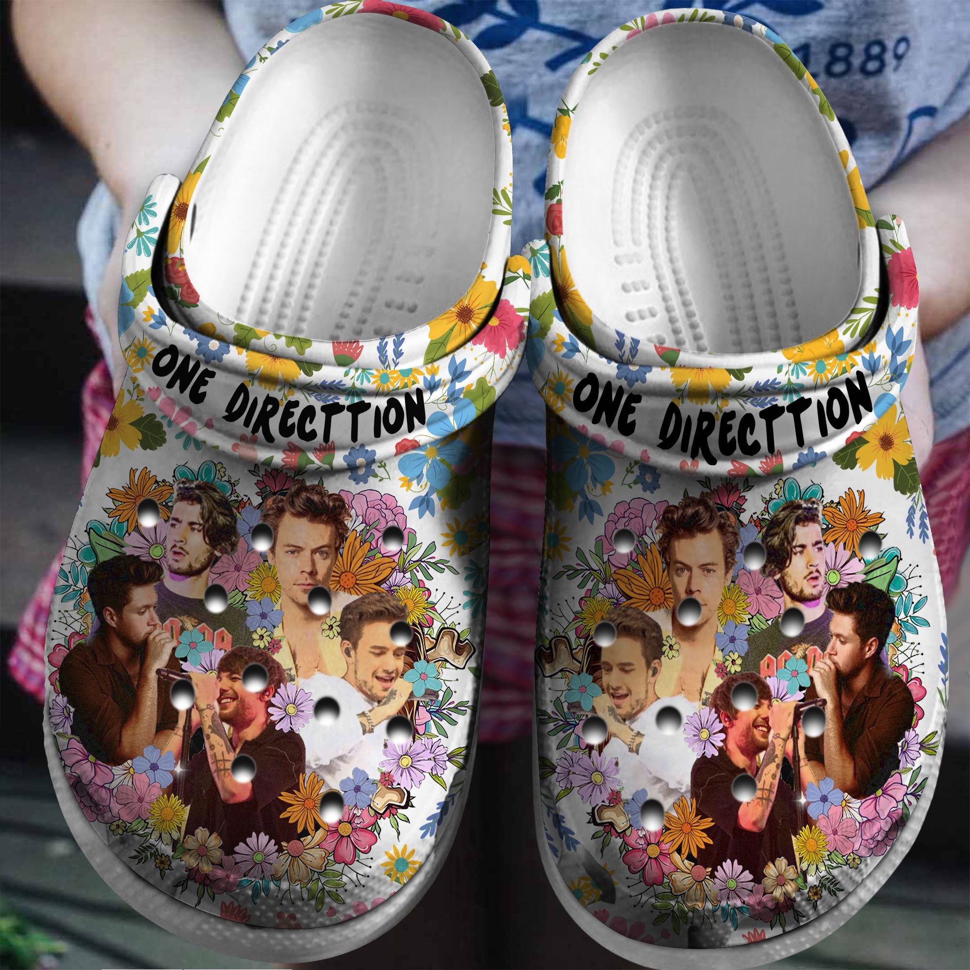 One Direction Band Music Crocs Crocband Clogs Shoes Comfortable For Men Women and Kids