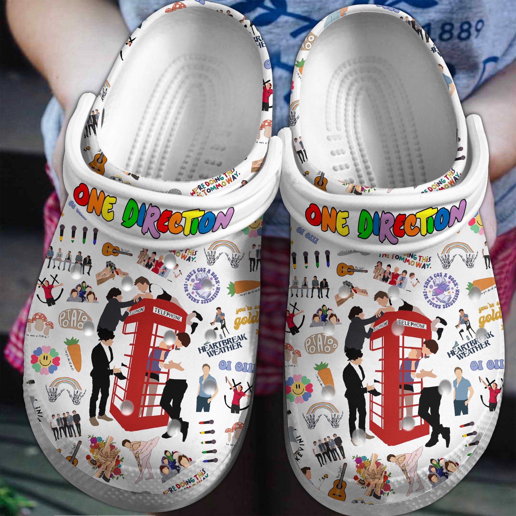 One Direction Music Crocs Crocband Clogs Shoes Comfortable For Men Women and Kids