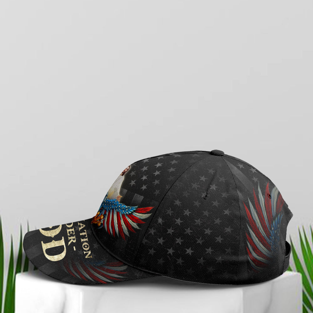 One Nation Under God America Eagle Baseball Cap Trucker Hats Custom Hats Gifts For Men & Women
