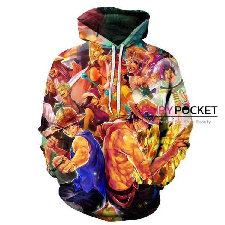 One Piece 3D All Over Print Hoodie, Zip Hoodie