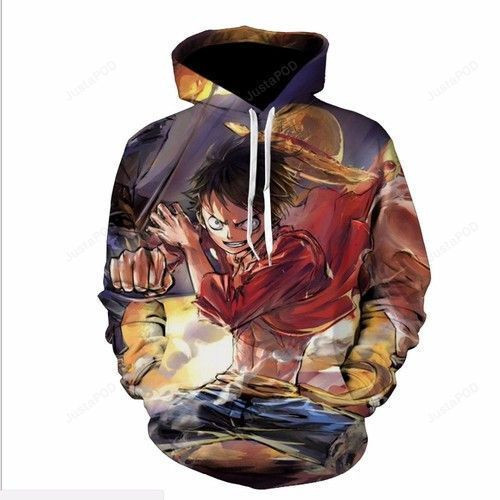 One Piece 3D All Over Print Hoodie, Zip Hoodie