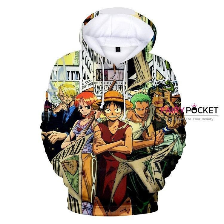 One Piece 3D All Over Print Hoodie, Zip Hoodie