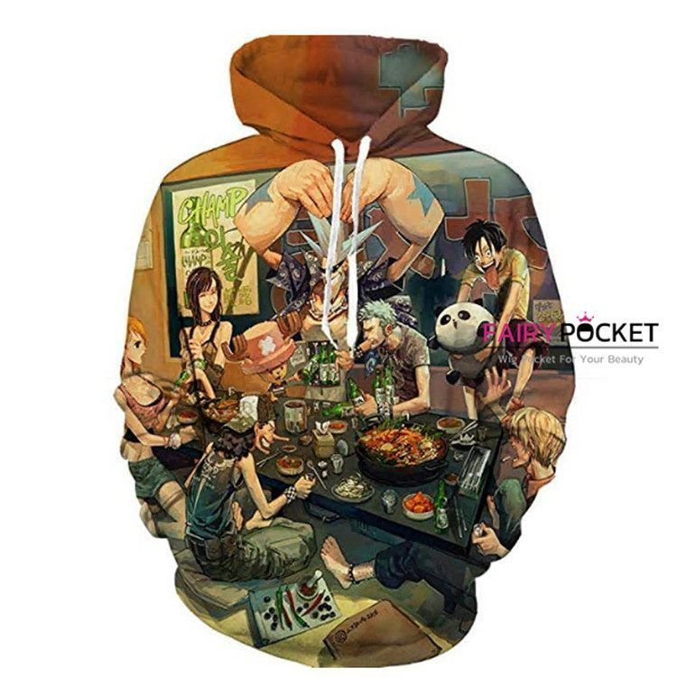 One Piece 3D All Over Print Hoodie, Zip Hoodie
