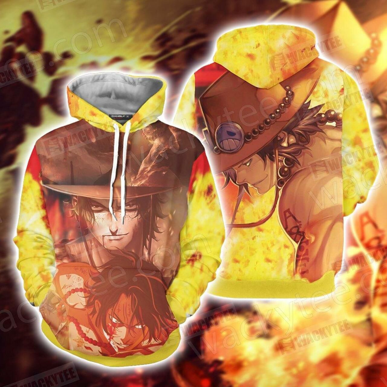 One Piece Ace 3D All Over Print Hoodie, Zip Hoodie