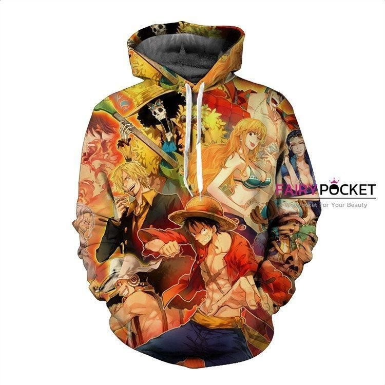 One Piece All in One 3D All Over Print Hoodie, Zip Hoodie