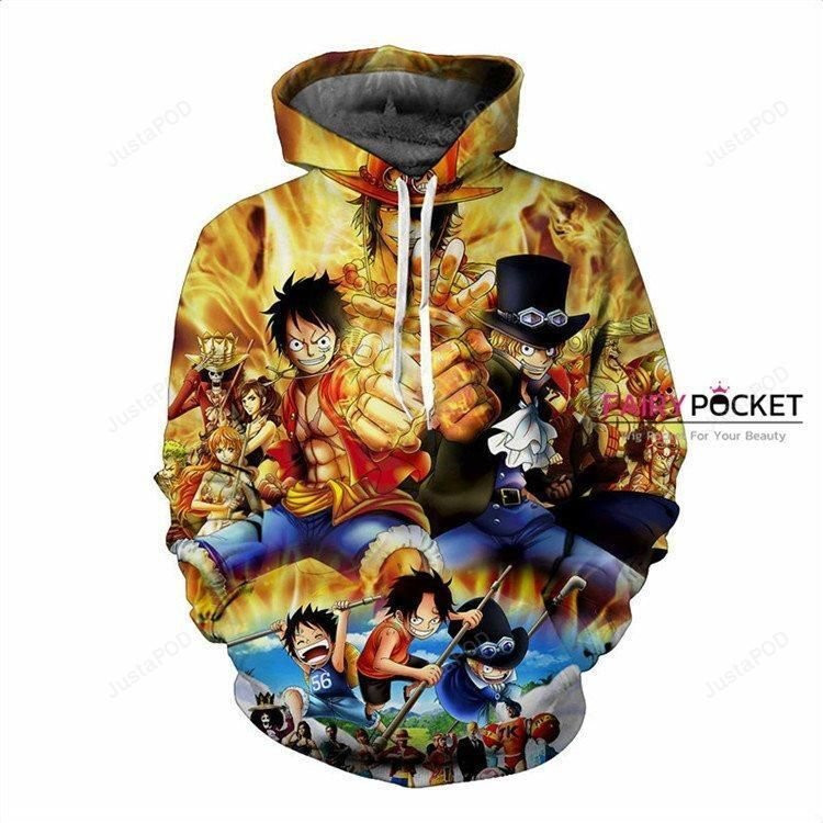 One Piece All in One 3D All Over Print Hoodie, Zip Hoodie