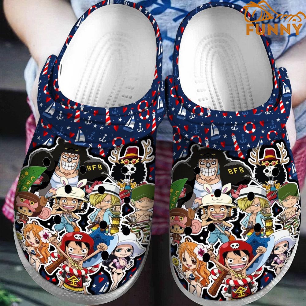One Piece Anime Christmas Crocs Crocband Clogs Shoes Comfortable For Men Women and Kids