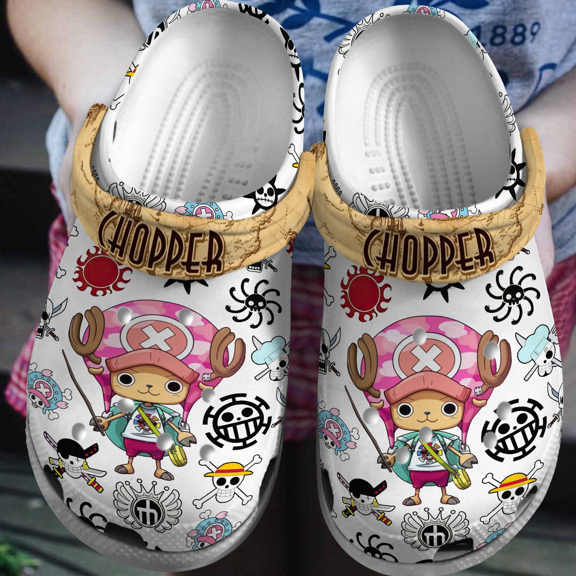 One Piece Anime Crocs Crocband Clogs Shoes Comfortable For Men Women and Kids