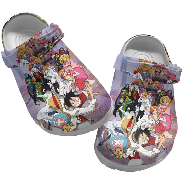 One Piece Anime Crocs Crocband Clogs Shoes Comfortable For Men Women and Kids