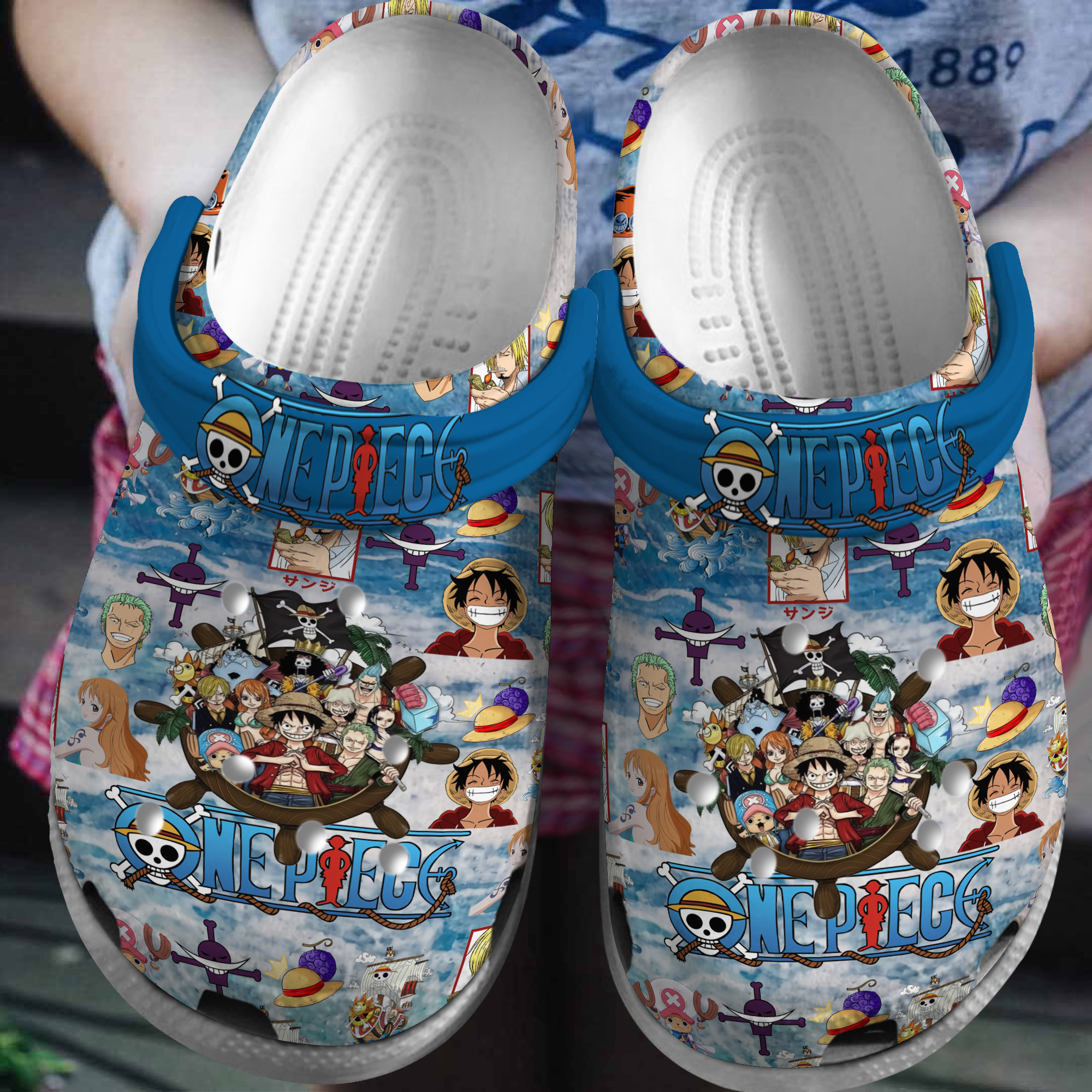 One Piece Anime Crocs Crocband Clogs Shoes Comfortable For Men Women and Kids
