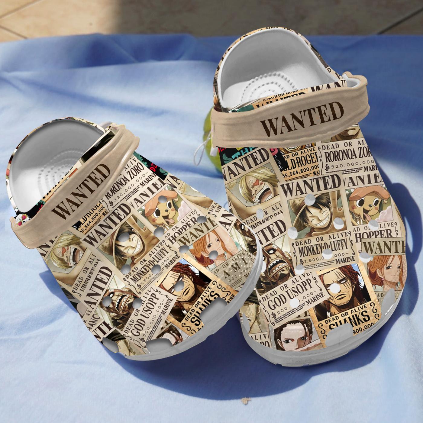 One Piece Anime Crocs Crocband Clogs Shoes Comfortable For Men Women and Kids