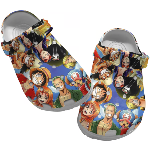 One Piece Anime Crocs Crocband Clogs Shoes Comfortable For Men Women and Kids