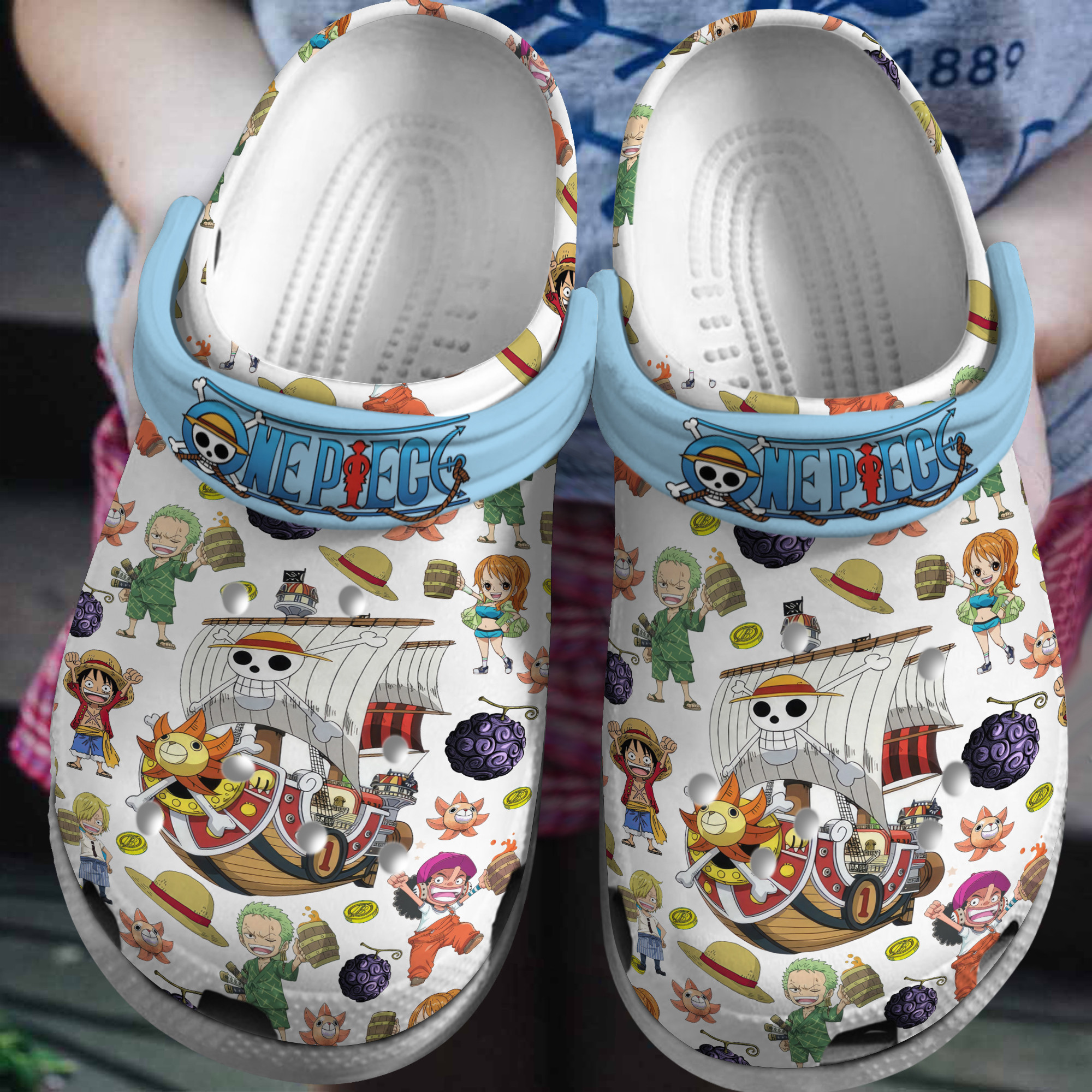 One Piece Anime Crocs Crocband Clogs Shoes Comfortable For Men Women and Kids
