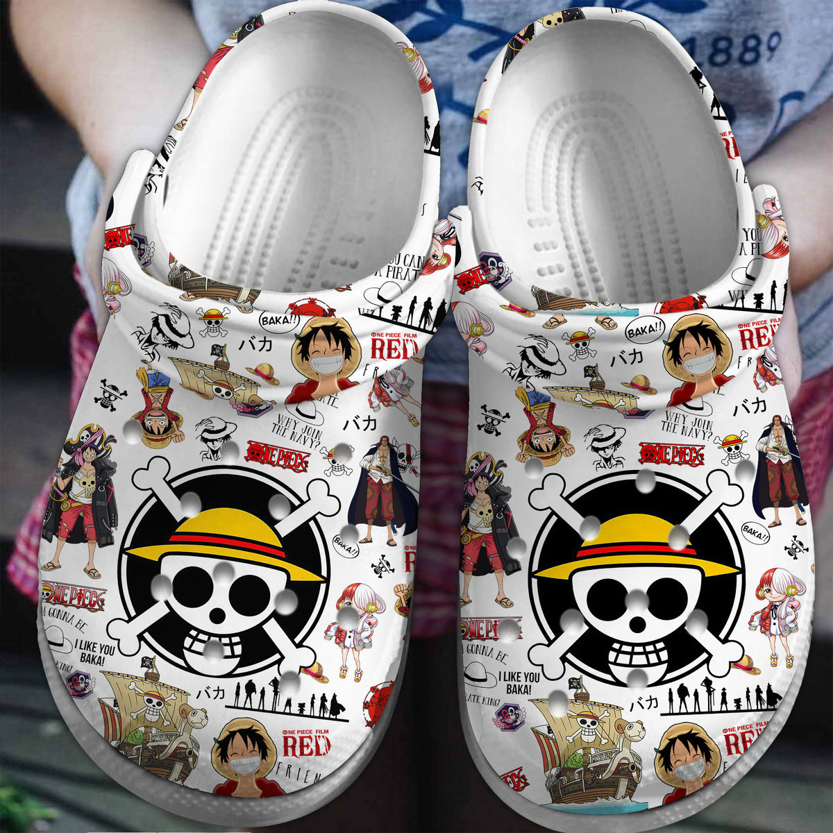 One Piece Anime Crocs Crocband Clogs Shoes Comfortable For Men Women and Kids