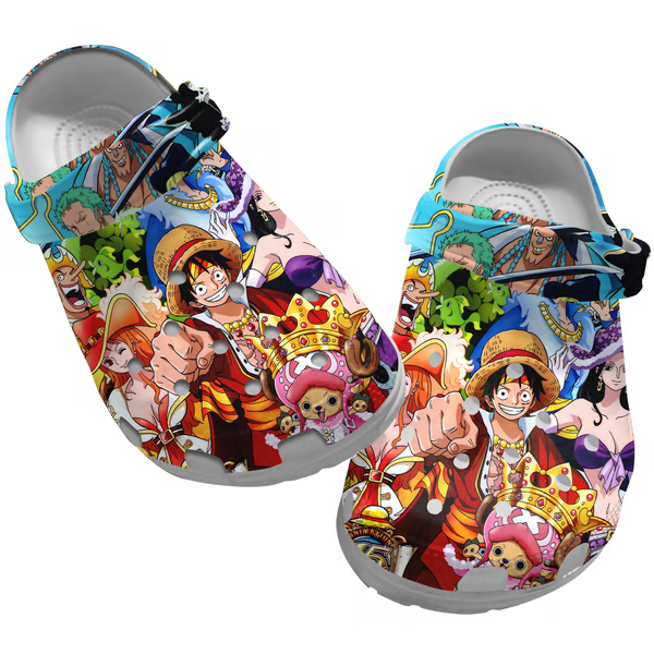 One Piece Anime Crocs Crocband Clogs Shoes Comfortable For Men Women and Kids