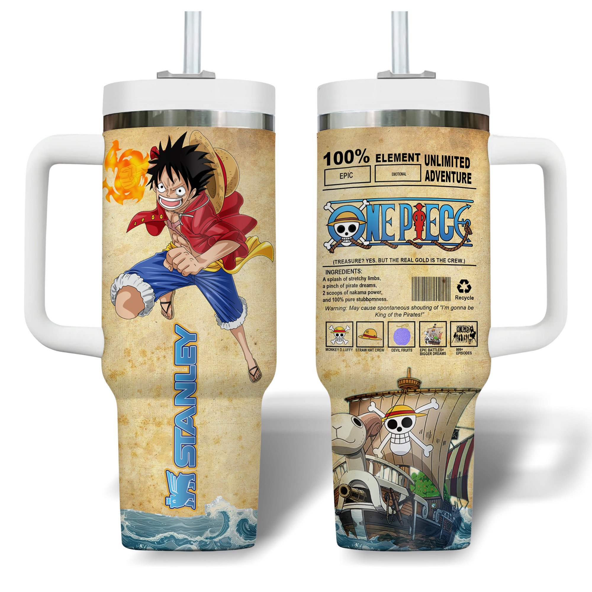 One Piece Anime Custom Stanley Cup 40 oz 30 oz Tumbler With HandleTVC2301178 - Image 2
