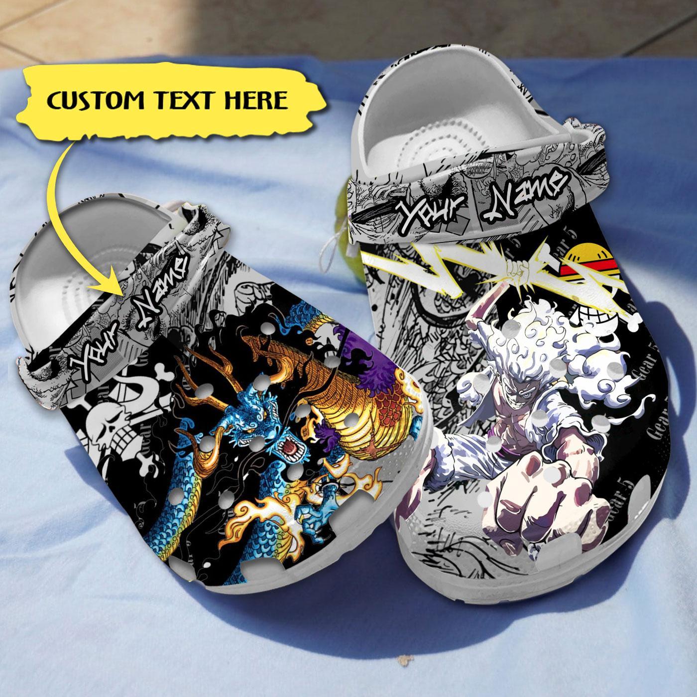 One Piece Gear 5 Anime Crocs Crocband Clogs Shoes Comfortable For Men Women and Kids
