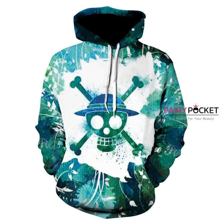 One Piece Green 3D All Over Print Hoodie, Zip Hoodie