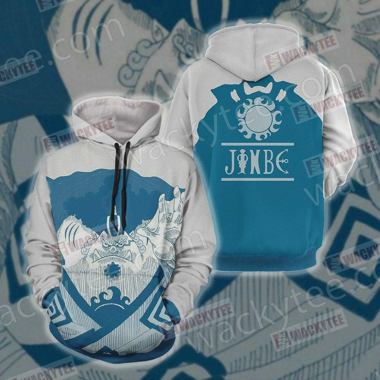 One Piece - Jinbe Unisex 3D All Over Print Hoodie, Zip Hoodie