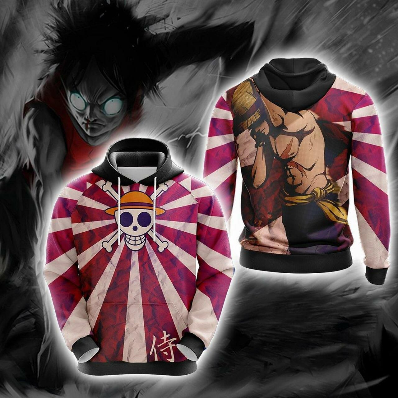One Piece - Luffy Unisex 3D All Over Print Hoodie, Zip Hoodie