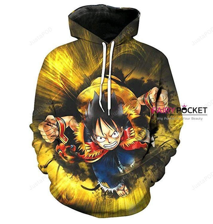 One Piece Monkey D. Luffy Portgas D. Ace 3D All Over Print Hoodie, Zip Hoodie