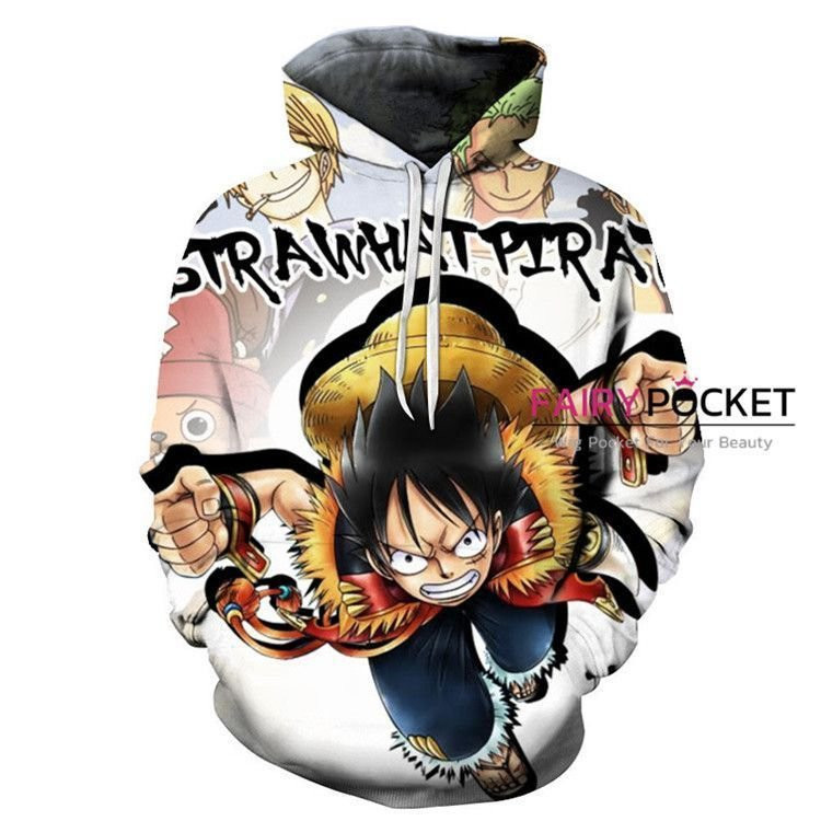 One Piece Monkey D. Luffy, Roronoa Zoro, Sanji Tony Tony Chopper 3D All Over Print Hoodie, Zip Hoodie