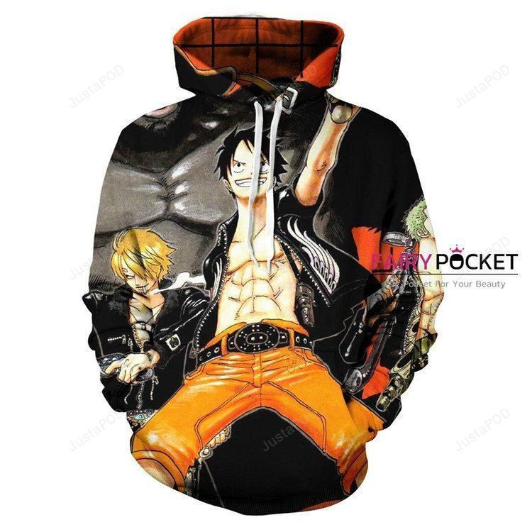 One Piece Monkey D. Luffy Sanji 3D All Over Print Hoodie, Zip Hoodie