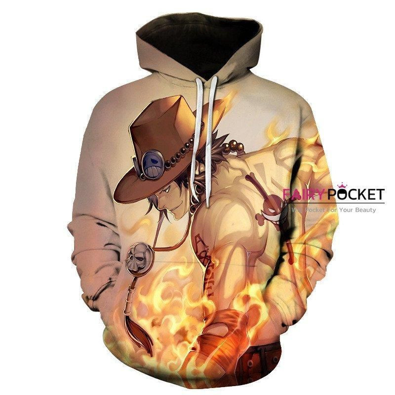 One Piece Portgas D Ace 3D All Over Print Hoodie, Zip Hoodie