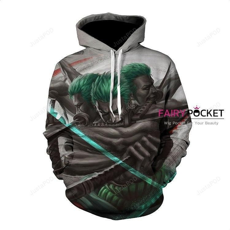 One Piece Roronoa Zoro 3D All Over Print Hoodie, Zip Hoodie